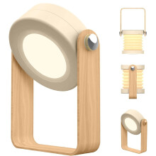Lampe de bureau LED polyvalente avec 3 niveaux de luminosité, rechargeable par USB (1500 mAh, 18 h), 4 couleurs – Beige | Compatible avec une