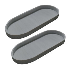 Plateaux cosmétiques décoratifs en silicone, lot de 2