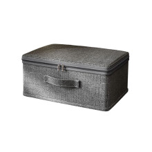 Grote opbergtas voor kleding, verdikte opbergdoos voor dekbedden voor kledingkast/slaapkamer/studentenkamer – Grijs (11,8 x 7,9 x 5,5 inch)
