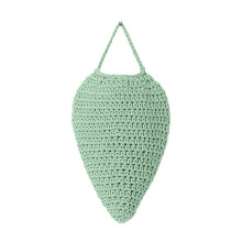 Panier suspendu au crochet fait main – Leurre de nid de guêpe, filet de rangement mural en coton pour fruits et légumes, décoration de cuisine,