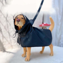 Impermeable para perros con capucha transparente – Talla M