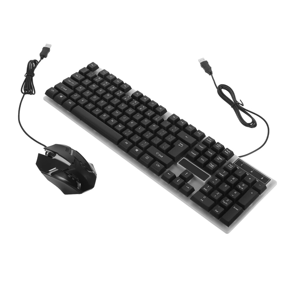Wired Gaming Keyboard And Mouse Set With Rgb Backlight Black 9058772245076