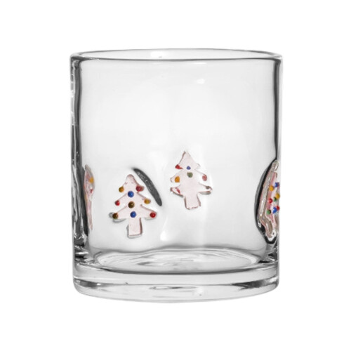 14oz Hand-Painted Christmas Rocks Glass