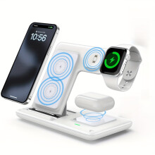 3-i-1 trådløs opladningsstation til iPhone Samsung Apple