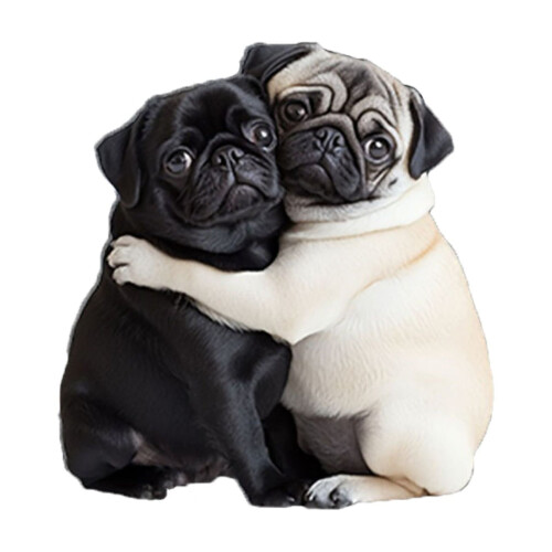 Ακρυλικός διαχύτης αυτοκινήτου Pug Clip2D με χαριτωμένο σχέδιο