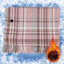 USB Heated Blanket Wearable with Zipper, Portable Electric Throw Wrap for Home Office & Travel, Machine Washable Soft Fleece Heating Pad(A)