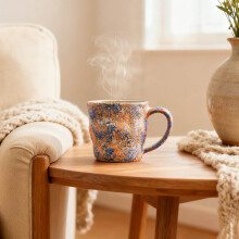 Mug à café en céramique à glaçure éclaboussée vintage, 300 ml