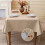 Toalha de mesa retangular em imitação de linho bege, 152 x 213 cm (60 x 84 polegadas) 1