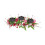 Centro de mesa com castiçal de LED e flores artificiais de seda. 1