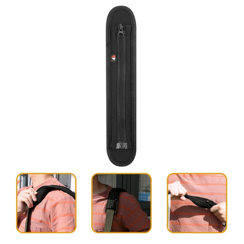 Black Detachable Strap with Cushion, Comfortable Adjustable Strap for Various Bags
