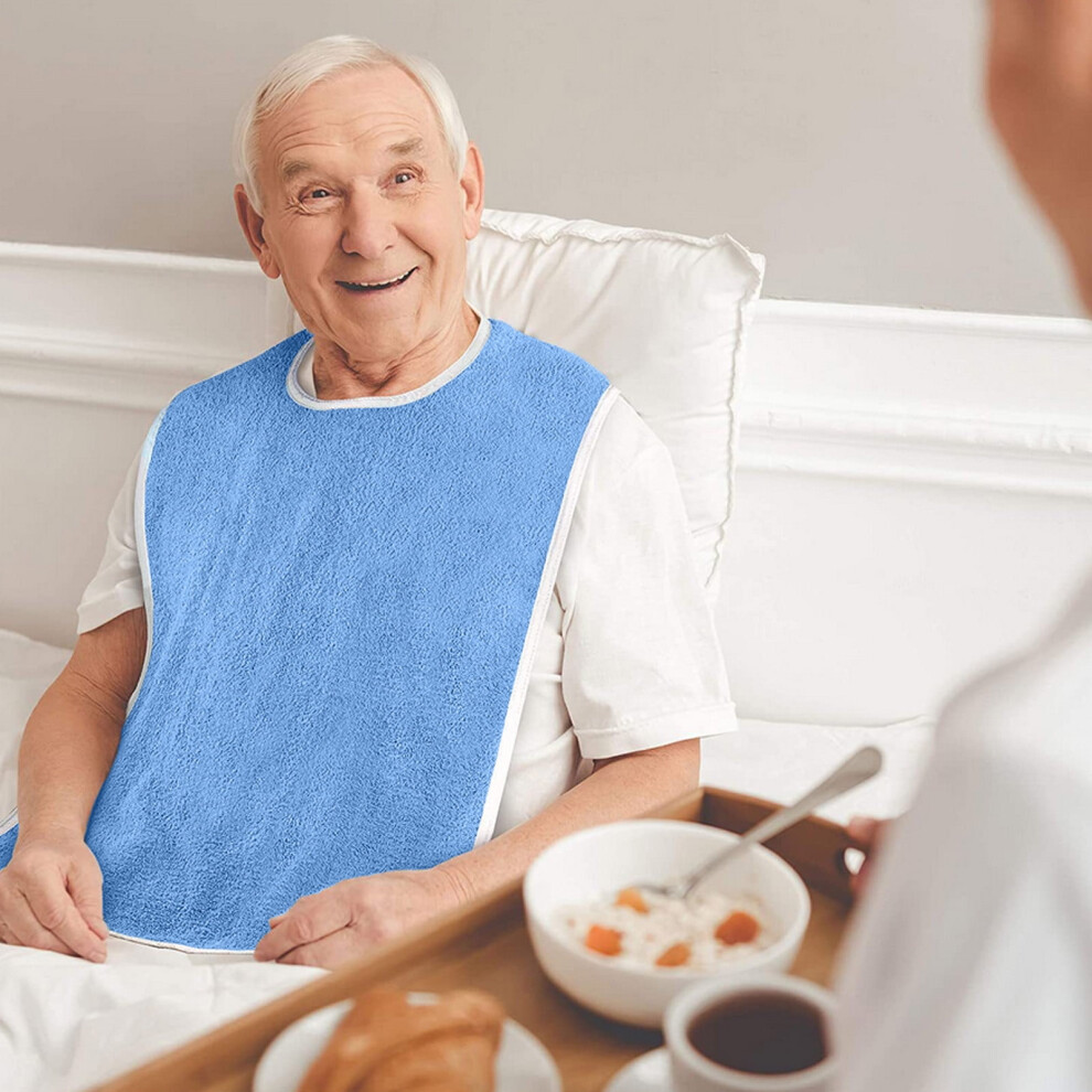 Adult Bibs for Eating with Adjustable Neck and Waterproof Lining for Mess-Free Meals Ideal for Seniors and Adults with Special Needs