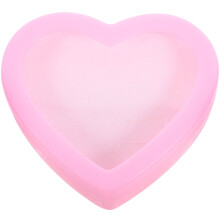 Boîte de rangement en plastique en forme de cœur pour bagues (1 ensemble)