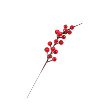 Tiges de fausses baies rouges, baies rouges artificielles de 27 cm pour décorations de sapin de Noël, loisirs créatifs, mariage
