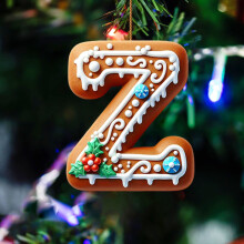Set di decorazioni natalizie a forma di lettere, 26 decorazioni acriliche da appendere all'albero di Natale, compatibili con i regali delle
