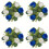 4 Stück blaue künstliche Rosenkerzenringe 1