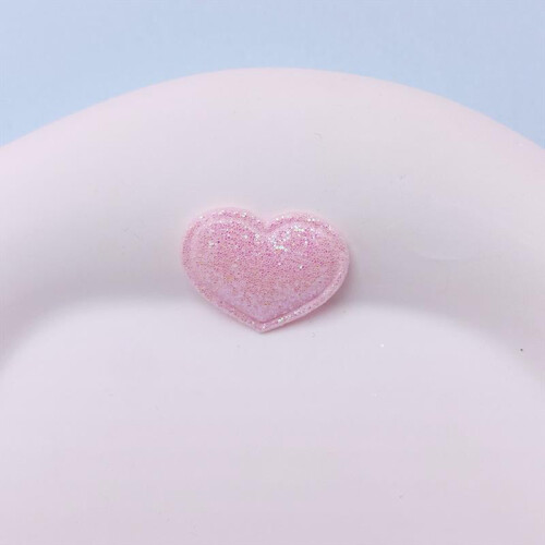 (Ανοιχτό ροζ) 10 τεμάχια/σετ Bling Heart Applique Patched Patchs Για DIY Καπέλα, Κλιπ μαλλιών,