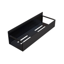 Étagère magnétique noire pour réfrigérateur, multifonctionnelle, en fer, à fixer au mur ou sur le côté du réfrigérateur. Dimensions : 24 x