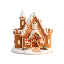 Décorations de Noël pour la maison, décorations à suspendre au sapin, figurines de maisons en acrylique pour sapin de Noël, décorations à
