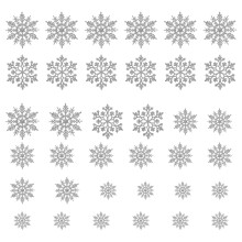 36-Piece Sparkling Snowflake Decor Set Silver Christmas Tree Ornaments For Indoor Holiday Display