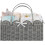 Cestino organizer in vimini di plastica per pannolini per bambini con 1