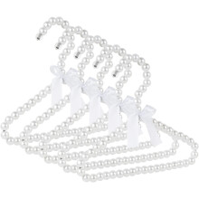 Κρεμάστρες μωρού Pearl, συσκευασία των 5, 20 εκ., λευκές