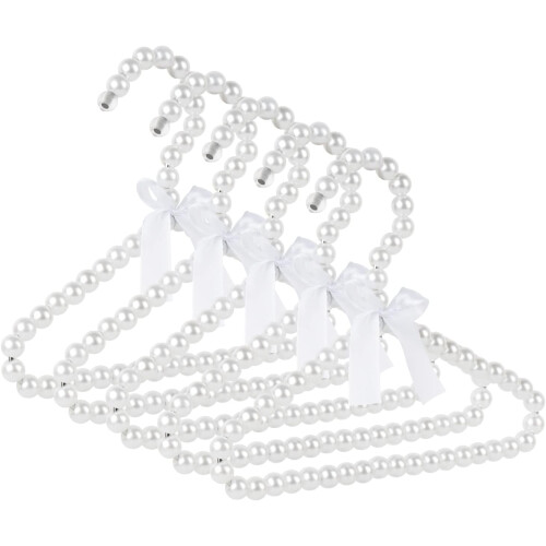 Κρεμάστρες μωρού Pearl, συσκευασία των 5, 20 εκ., λευκές