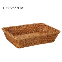 Obst-, Tee-, Snack- und Brotaufbewahrungsschale, handgeflochtener Rattankorb (22/30/35 cm), Picknick-, Kosmetik- und Küchenutensil
