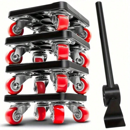 Mutator de mobilă rezistent cu 4 roți și bară de extensie