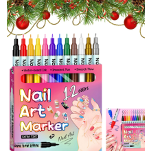 Marqueurs pour nail art Magiart, pointe fine 0,5 mm, lot de 12