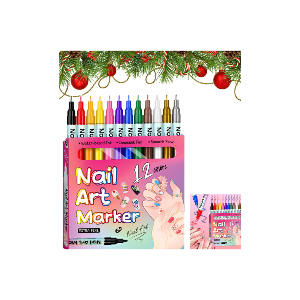 Magiart Nail Art Markers 0.5mm Fine Tip 12PC