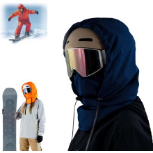 Waterdichte fleecegevoerde capuchon - 3-in-1 winterbalaclava/skimasker met trekkoord voor skiën, wandelen, fietsen, unisex winterkleding
