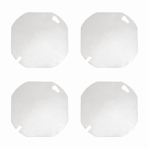 Electrical Box Covers Metal Octagonal 4-Pack