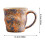 Caneca de café de cerâmica vintage com esmalte salpicado, 310 ml (10,5 oz) 3