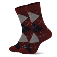 Men's Thin Merino Wool Socks, Cozy Winter Warm Breathable Mid-calf Casual Dress Liners Gifts for Adults, Wine