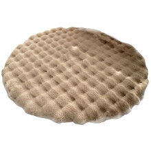 Round Carpets for Living Room Plush Floor Mat Soft Area Rugs Bedroom Bedside Fluffy Mat Rug Room Decor,Khaki,1X1M