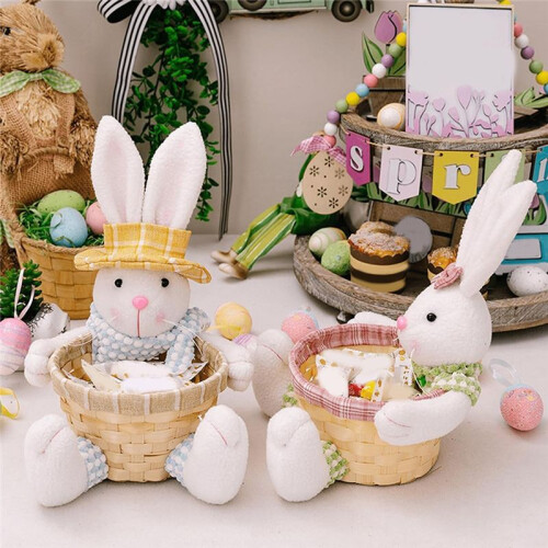 Easter Candy Dish, Bunny Easter Basket, Easter Candy Storage Basket, Gift Box for Table Decor Easter Gift,C 2