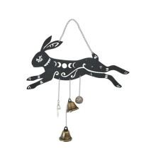 Wind Chime HäNge Kanin Vintage Wind Bell Decor Running Kanin Form Dekoration TillbehöR för DöRrar GåRdar TräDgåRdar