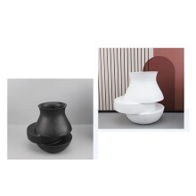 Abstract Geometry Black Laminated Vases Resin Vases Home Art Decoration Flower Arrangement Accessories Utensils Ornament
