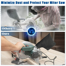 2 Pcs Black Dust Collection Bag for Miter Saw 255 Model with Zipper and Wired Adjustable Stand, Dust Collector Bags