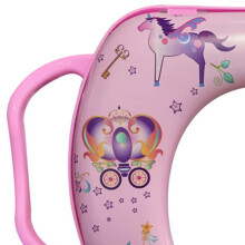 Baby-Toilettensitz mit Armlehne, Rosa, Weiche Polsterung, Hygienisch, 36x29,5cm