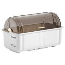 Égouttoir à vaisselle avec couvercle et plateau égouttoir, tiroirs à plusieurs niveaux pour assiettes, tasses, bols et couverts – Rangement de