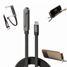 Rychlonabíjecí kabel USB-C na USB-C 240 W se skládacím stojánkem