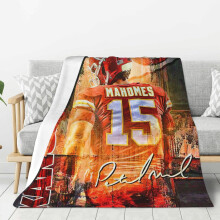 Plaid en flanelle pour canapé, lit, décoration intérieure, cadeau, sport, #15 #9 #17, couverture pour les fans de football (40 x 50 pouces)