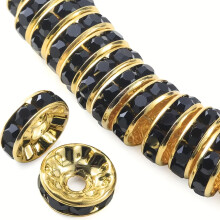 150 anillos de cuentas de cobre de 8 mm para la fabricación de joyas DIY, compatibles con piedras preciosas y cristales.