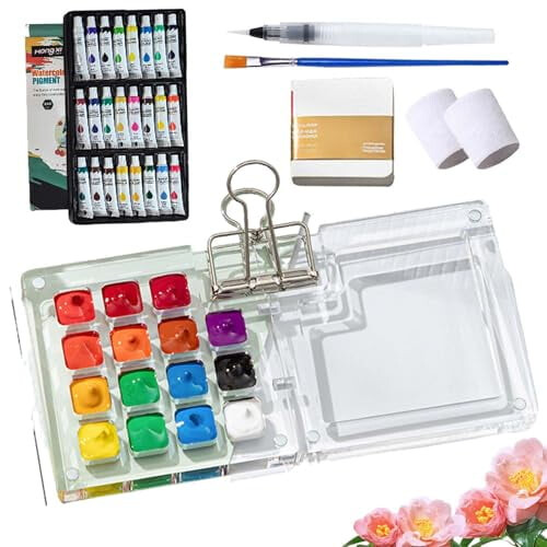 Tobio Mini-Aquarellset, Walnusspalette, 12 oder 24 Farben