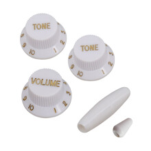 1 sett gitarkontrollknotter volumkontrollknotter flosshatter plasttekstur egnet for elektrisk gitar volum og tone