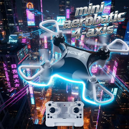 Mini drone para iniciantes com LED e rotação de 360 1