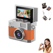 Mini-Kamera im Daumenformat mit Klappbildschirm – Tragbarer Retro-CCD-HD-Taschencamcorder mit Schlüsselanhänger, ideal für Studenten und