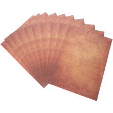 Elegant Retro Writing Paper Dark Brown Stationery for Letters and Notes
