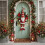 Capa de Natal para Porta 90x185cm Multicolorida em Nylon e Elastano 4